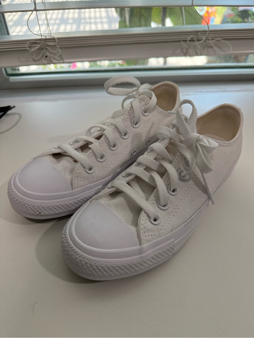 Converse White Low-Top Canvas Sneakers